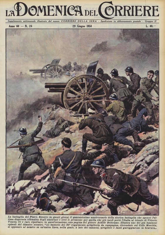 Die Schlacht am Piave von Achille Beltrame