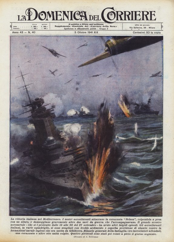 Der italienische Sieg im Mittelmeer von Achille Beltrame