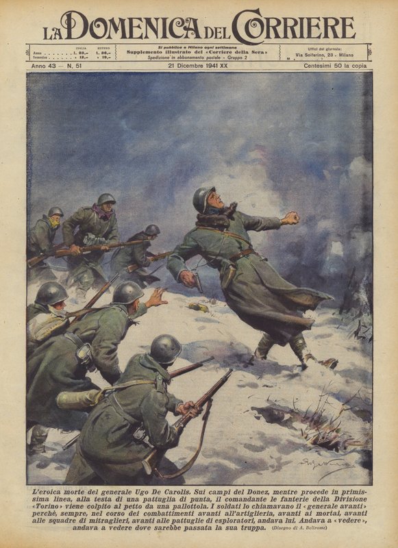 Der heroische Tod des Generals Ugo De Carolis von Achille Beltrame
