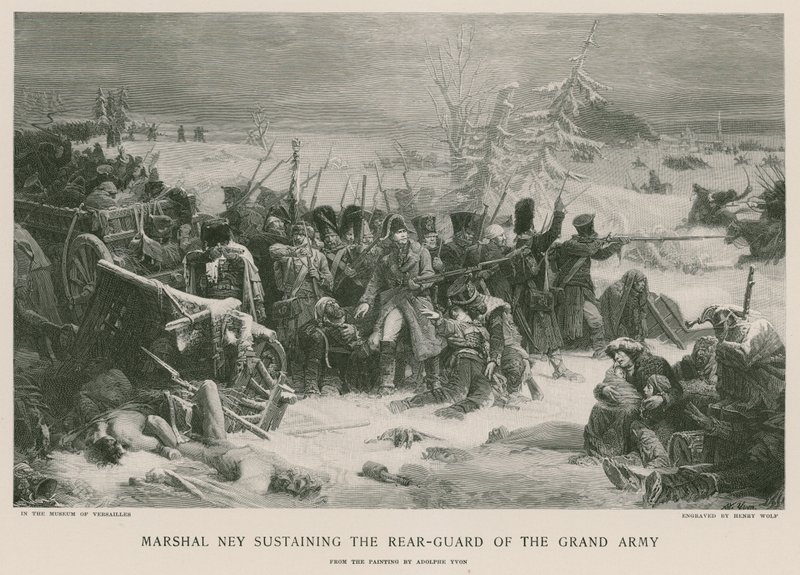 Marschall Ney hält die Nachhut der Großen Armee von Adolphe Yvon