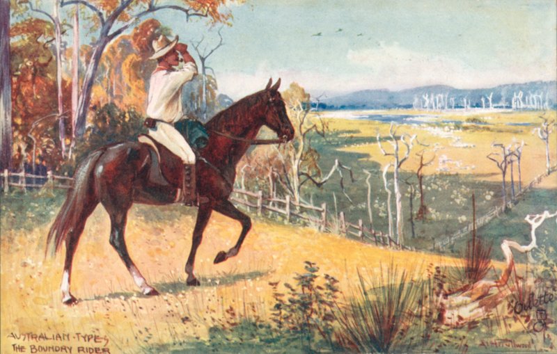 Australische Typen: Grenzreiter von Albert Henry Fullwood
