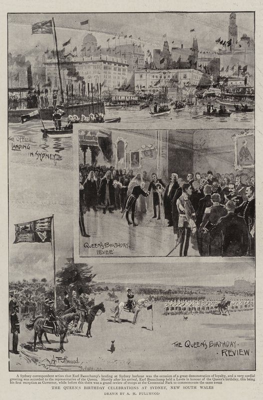 Die Geburtstagsfeier der Königin in Sydney, New South Wales von Albert Henry Fullwood