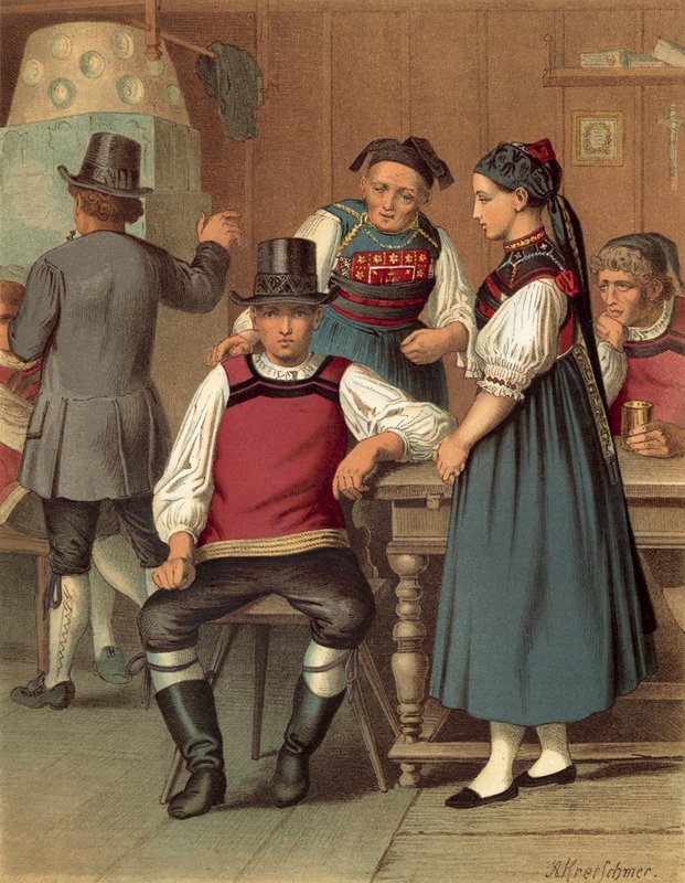 Deutsche Tracht, Baden, Rickesbach von Albert Kretschmer