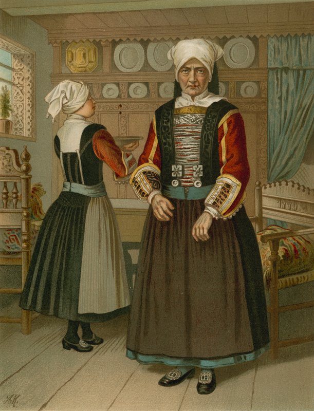 Deutsche Tracht, Schleswig, Ostenfeld von Albert Kretschmer