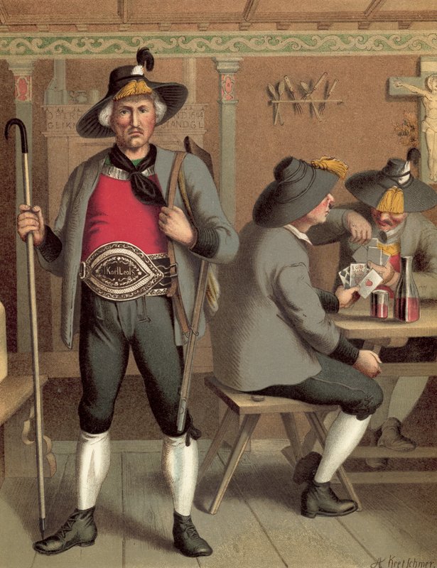Deutsche Tracht, Tirol Billerthal von Albert Kretschmer
