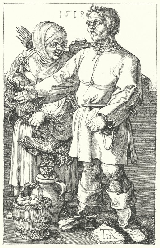 Bauern verkaufen ihre Produkte von Albrecht (after) Durer or Duerer