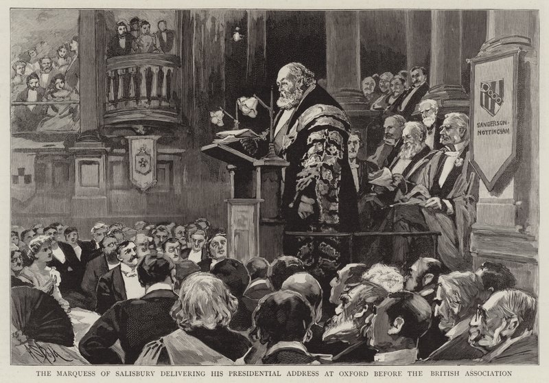 Der Marquess von Salisbury hält seine Präsidentschaftsrede in Oxford vor der British Association von Alexander Stuart Boyd