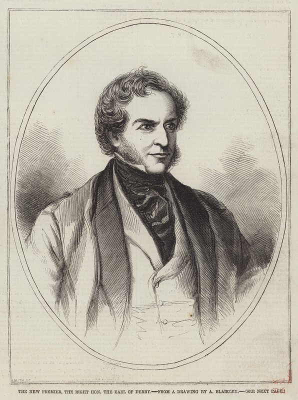 Der neue Premierminister, der ehrenwerte Earl of Derby von Alexander Blaikley