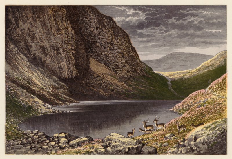 Schottische Loch-Landschaft: Der Dhu Loch, Loch-na-gar von Alexander Francis (after) Lydon