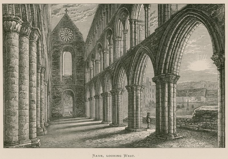 Jedburgh Abbey, Kirchenschiff, Blick nach Westen von Alexander Francis Lydon