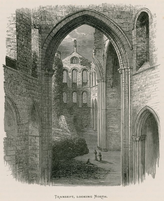 Kirkstall Abbey, Querschiff, Blick nach Norden von Alexander Francis Lydon