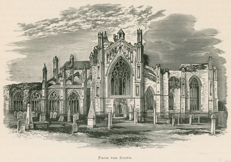 Melrose Abbey, von Süden von Alexander Francis Lydon
