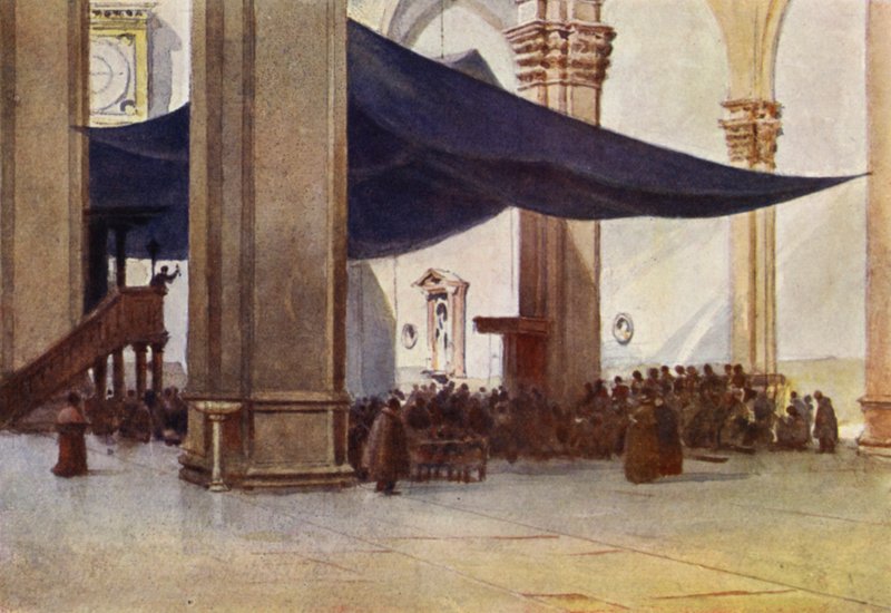 Florenz, Innenraum des Doms während der Fastenpredigt von Alexander Henry Hallam Murray