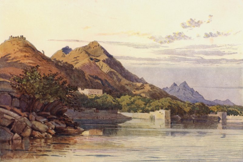 Der Ana Sagar, Ajmere (Farblithografie) von Alexander Henry Hallam Murray