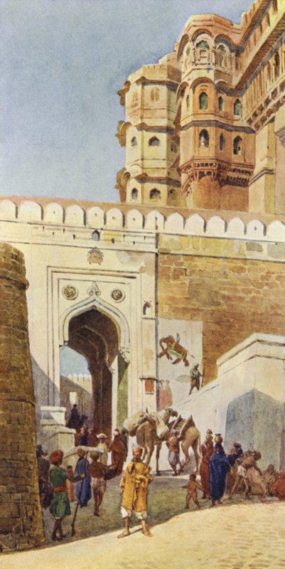 Der Aufstieg zum Palast, Jodhpur von Alexander Henry Hallam Murray