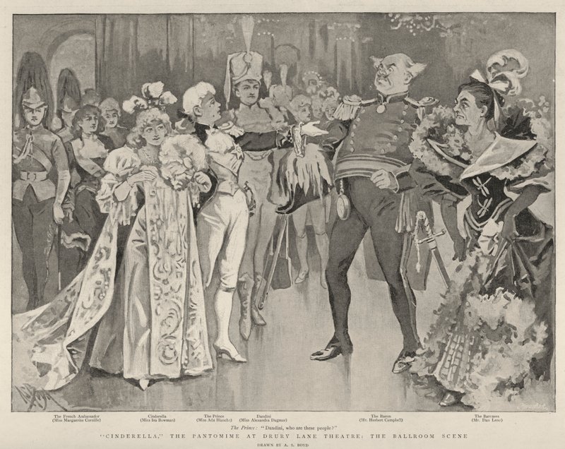 Aschenputtel, das Pantomime im Drury Lane Theatre, die Ballszene von Alexander Stuart Boyd