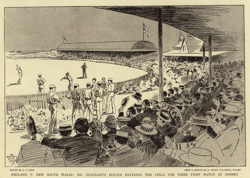 England gegen New South Wales; Mr. Stoddarts Elf betritt das Feld für ihr erstes Spiel in Sydney von Alexander Stuart Boyd