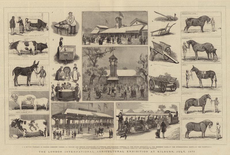 Die Londoner Internationale Landwirtschaftsausstellung in Kilburn, Juli 1879 von Alfred Chantrey Corbould