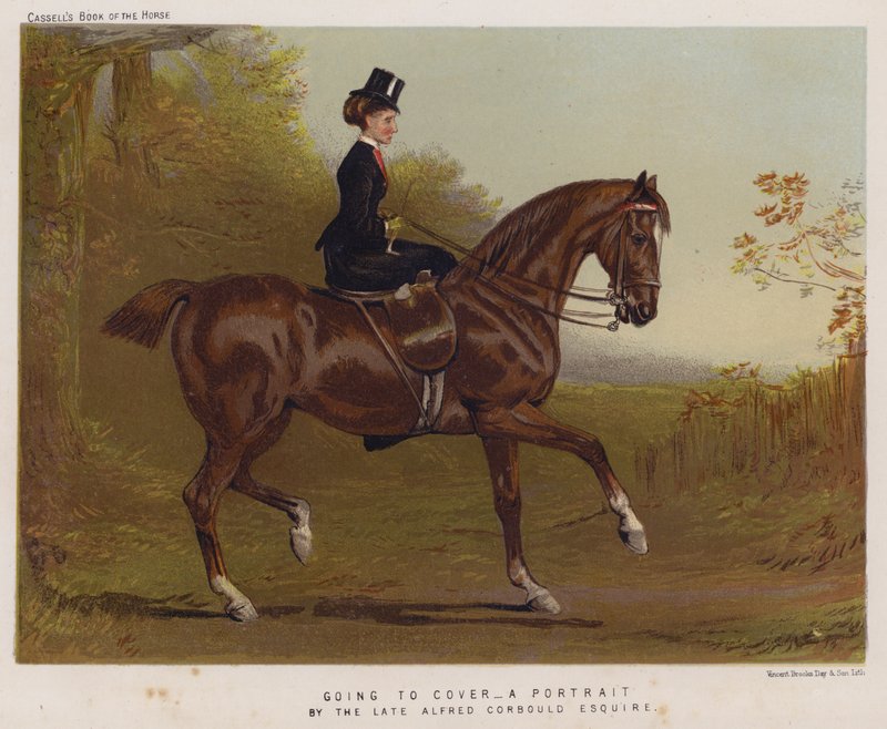 Auf dem Weg zur Deckung (Farblithografie) von Alfred Chantrey Corbould