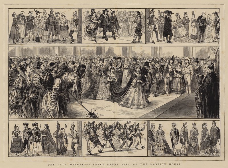 Der Maskenball der Lady Mayoress im Mansion House von Alfred Chantrey Corbould