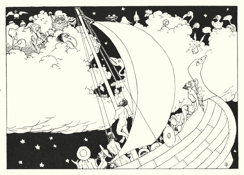 Lucians Wahre Geschichte: Wolkenkuckucksheim (Stich) von Alfred Payne Garnett