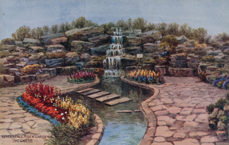 Wasserfall, Felsengärten, Skegness von Alfred Robert Quinton