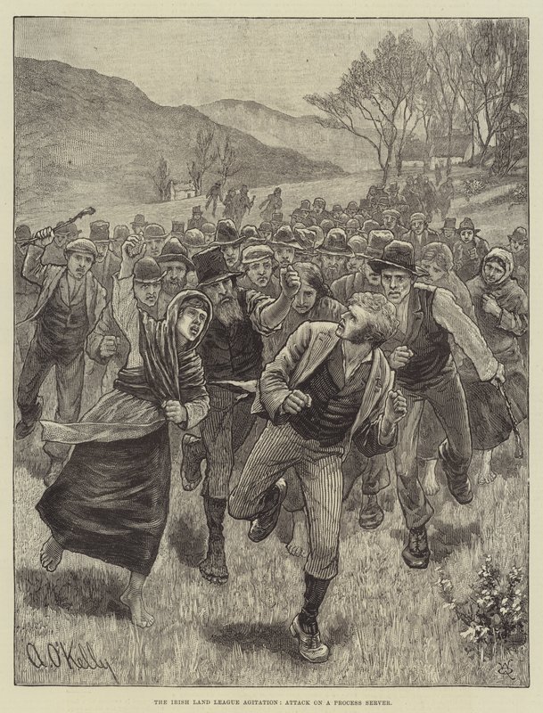Die Agitation der irischen Landliga, Angriff auf einen Prozessserver von Aloysius O