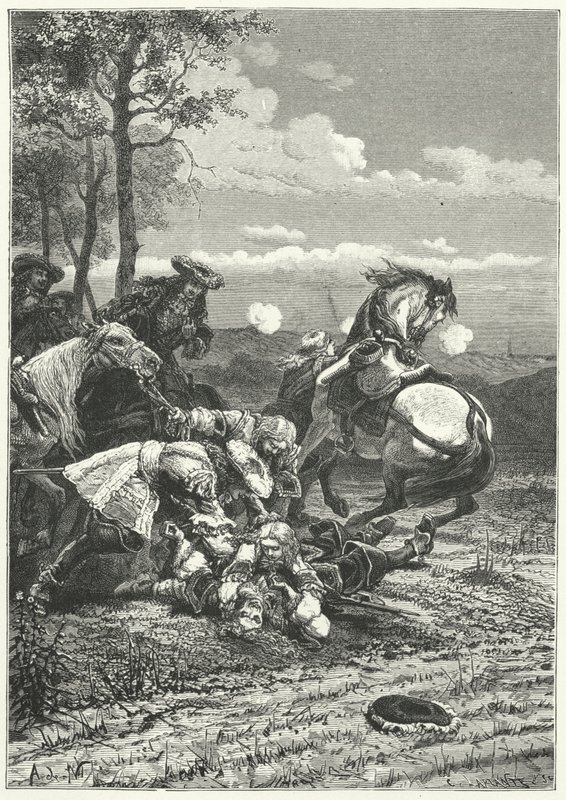 Tod von Marschall Turenne in der Schlacht bei Salzbach von Alphonse Marie de (after) Neuville
