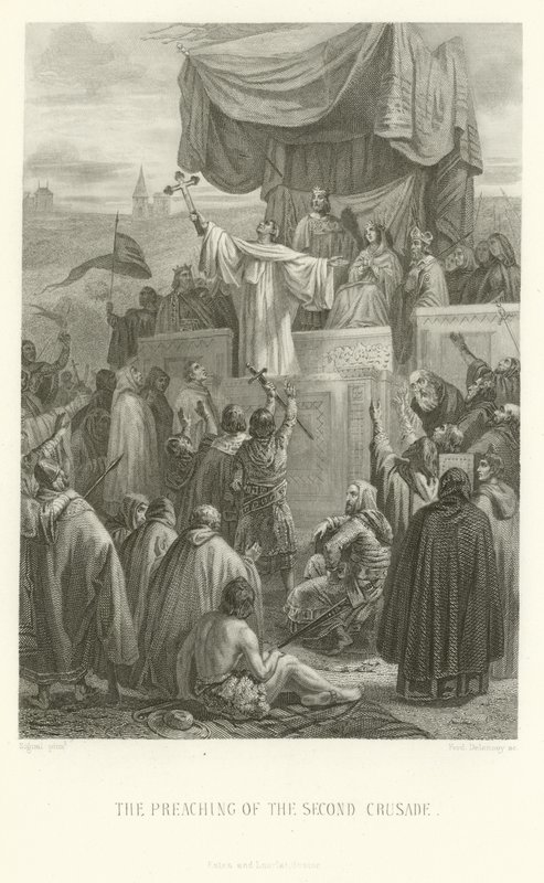 Die Predigt des Zweiten Kreuzzugs von Alphonse Marie de Neuville