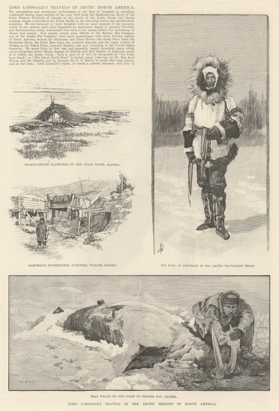 Lord Lonsdales Reisen in arktisches Nordamerika von Amedee Forestier