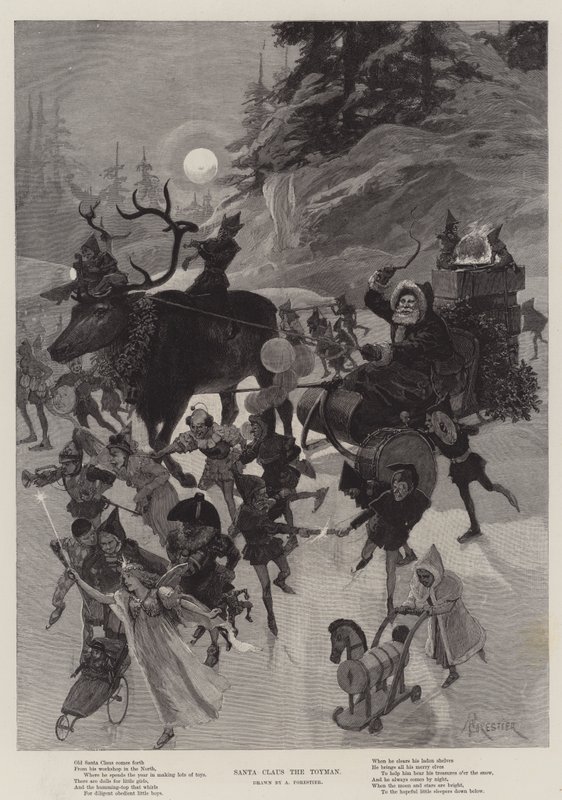 Weihnachtsmann der Spielzeugmacher von Amedee Forestier