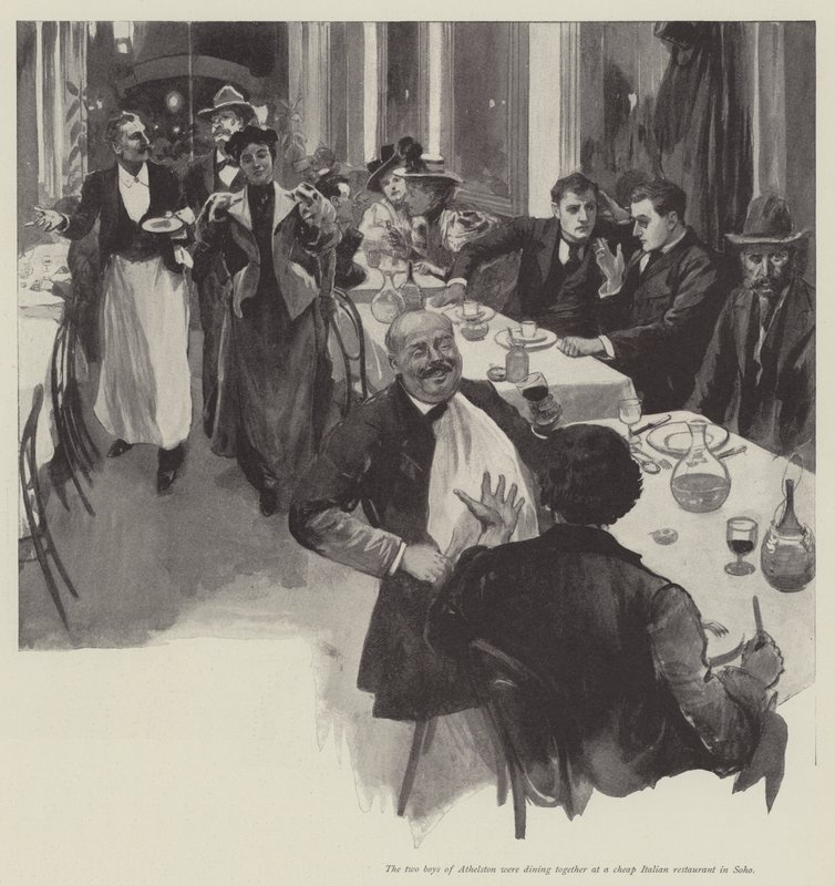 Das Fünfjahres-Treffen, von Walter Besant von Amedee Forestier