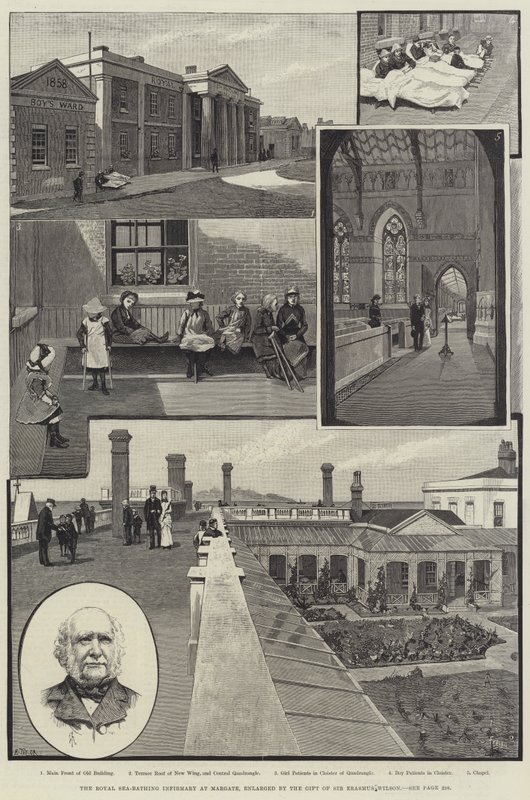 Das königliche See-Bade-Krankenhaus in Margate, erweitert durch die Spende von Sir Erasmus Wilson von Amedee Forestier
