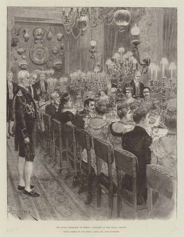 Die königliche Hochzeit in Berlin, Bankett im Königlichen Palast von Amedee Forestier