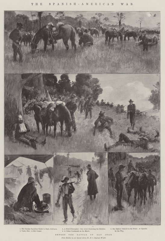 Der Spanisch-Amerikanische Krieg, vor der Schlacht von San Juan von Amedee Forestier