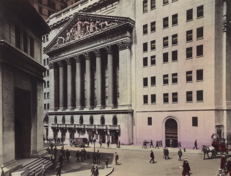 New York: J P Morgan und Co; New Yorker Börse von American Photographer (after)