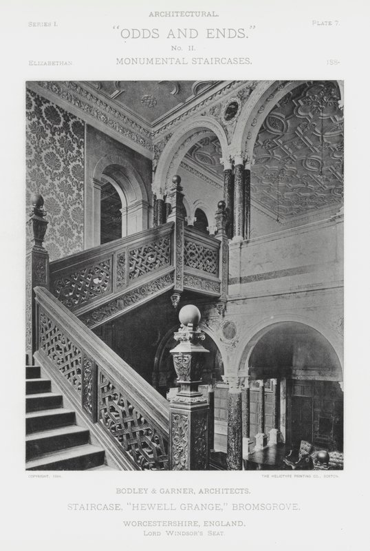 Treppe, "Hewell Grange," Bromsgrove, Worcestershire, England von American Photographer (after)