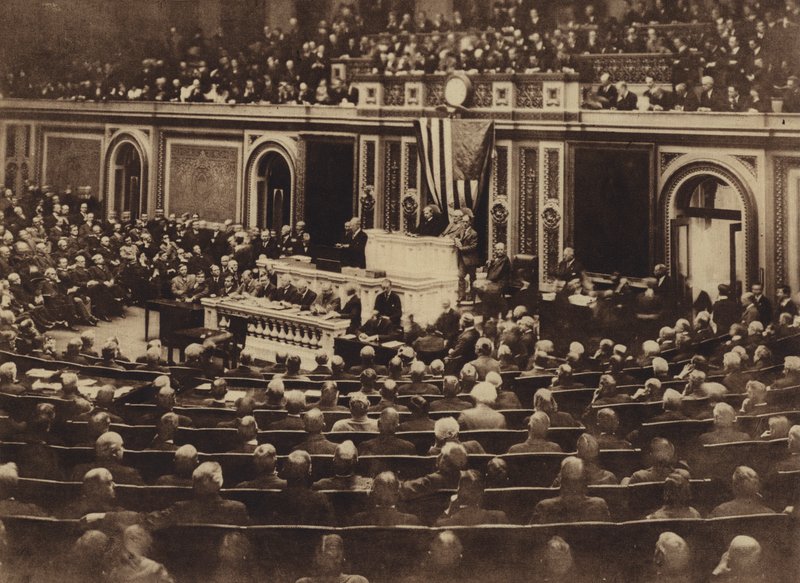 Amerika im Ersten Weltkrieg: Um 20:30 Uhr am Abend des 2. April von American Photographer
