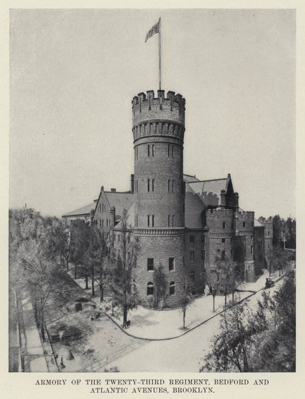 Waffenkammer des Twenty-Third Regiment, Bedford und Atlantic Avenues, Brooklyn von American Photographer