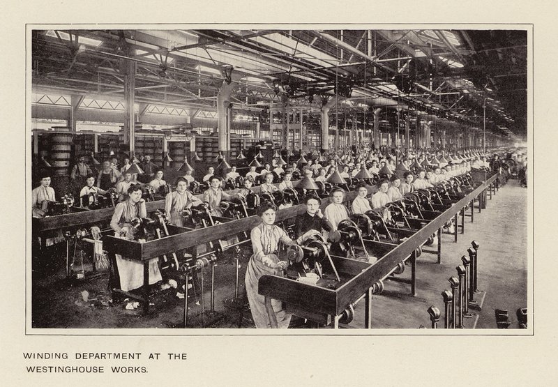 Wickelabteilung bei den Westinghouse-Werken von American Photographer