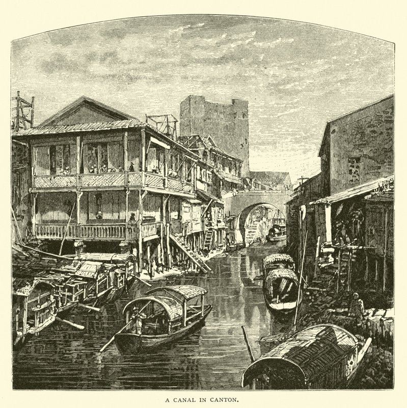 Ein Kanal in Kanton von American School