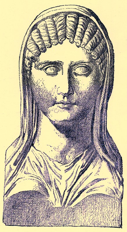 Aspasia, Illustration aus Geschichte Griechenlands von Victor Duruy, veröffentlicht 1890 von American School