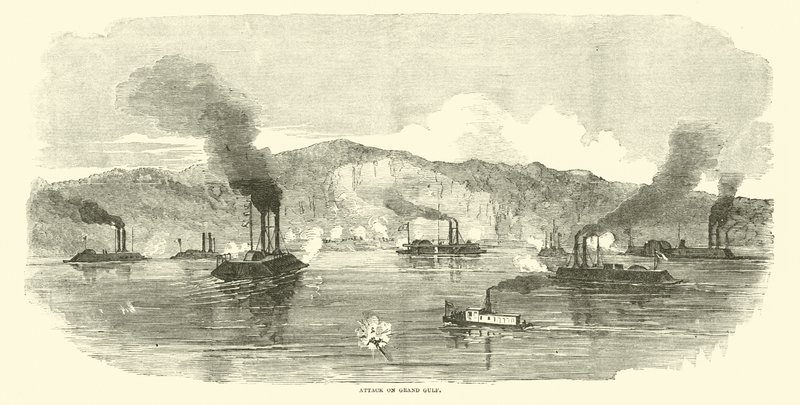 Angriff auf Grand Gulf, April 1863 von American School