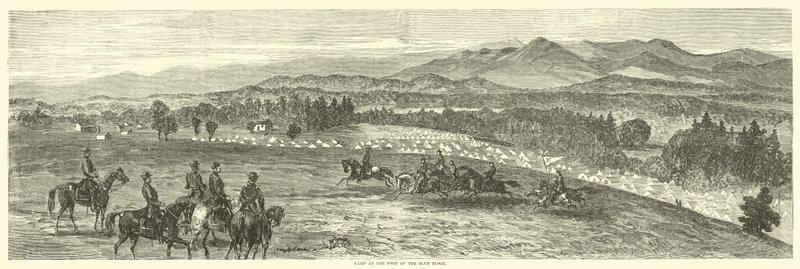 Lager am Fuß der Blue Ridge, Oktober 1863 von American School