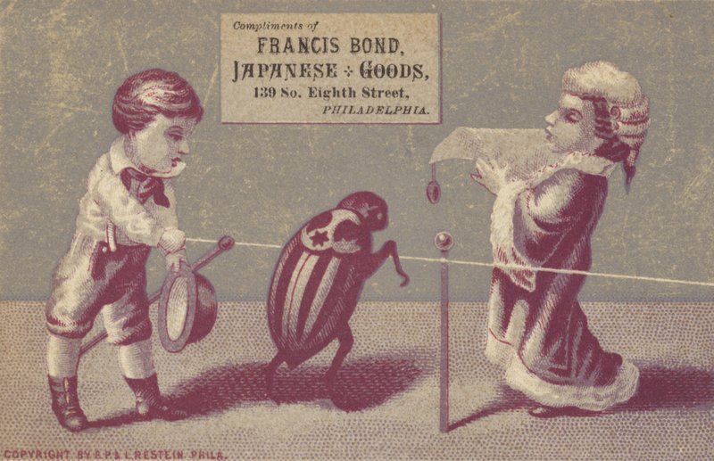 Kinder spielen mit riesigem Käfer von American School