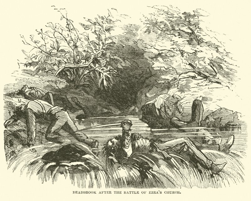 Deadbrook nach der Schlacht von Ezras Kirche, August 1864 von American School
