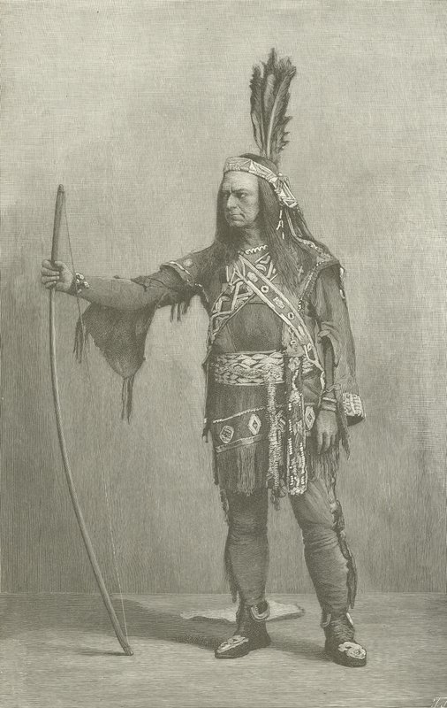 Edwin Forrest, amerikanischer Schauspieler, als Metamora von American School