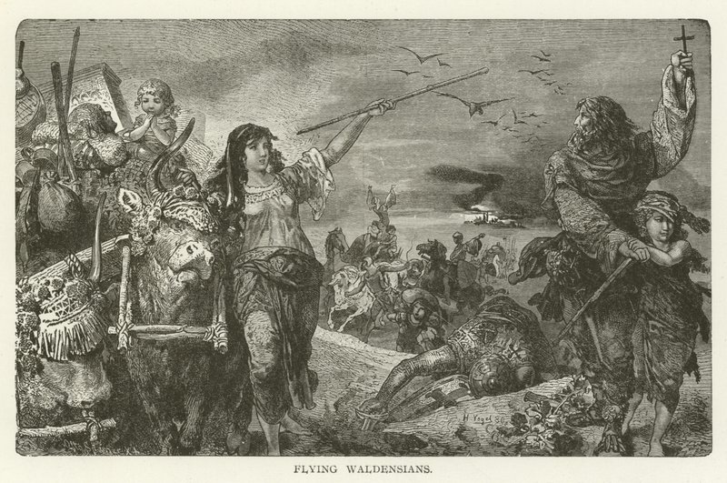 Fliehende Waldenser von American School