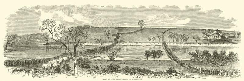 Franklins Großdivision überquert den Rappahannock, Dezember 1862 von American School