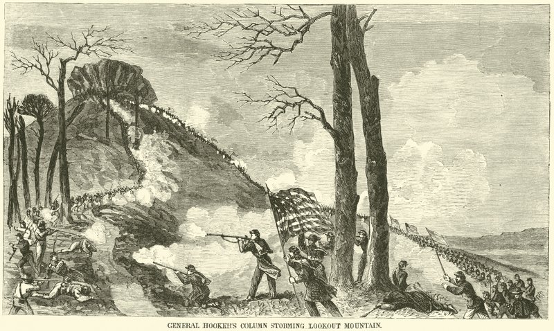 General Hookers Kolonne stürmt Lookout Mountain, November 1863 von American School